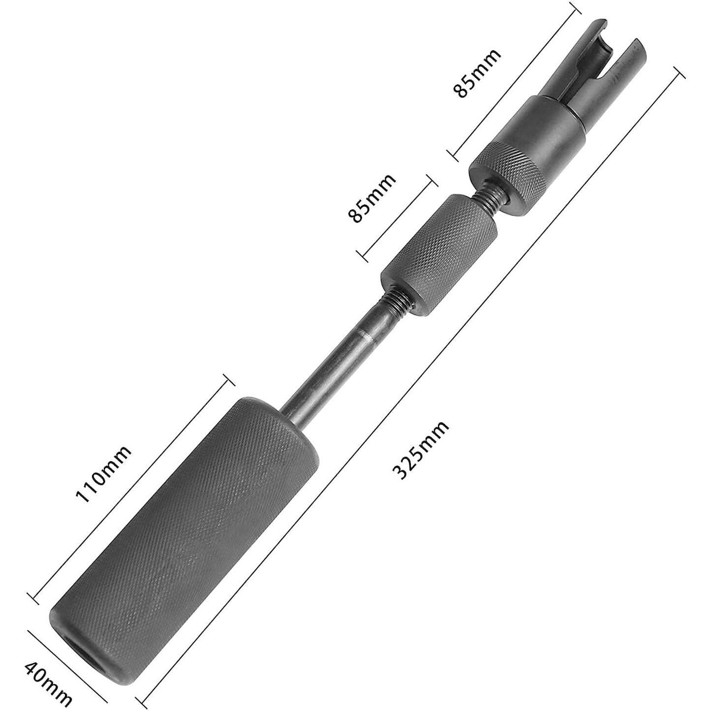 Fuel injector puller tool kit for Ford EcoBoost 1.0L, 1.5L, 1.6L, 1.8L, and 2.0L GDI.