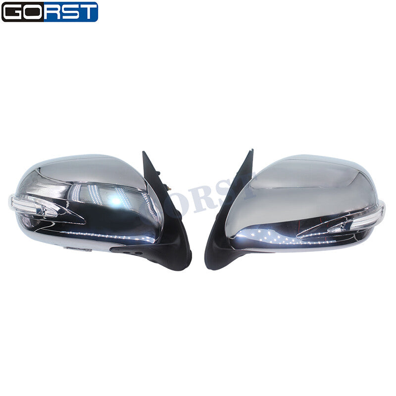for Hiace Chrome Electric Reflector Rearview Mirror Exterior Led Light v