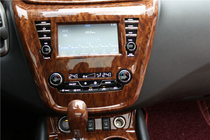 Central Console Navigation Frame Trim for Nissan Murano 15-2021 Peach Wood Grain