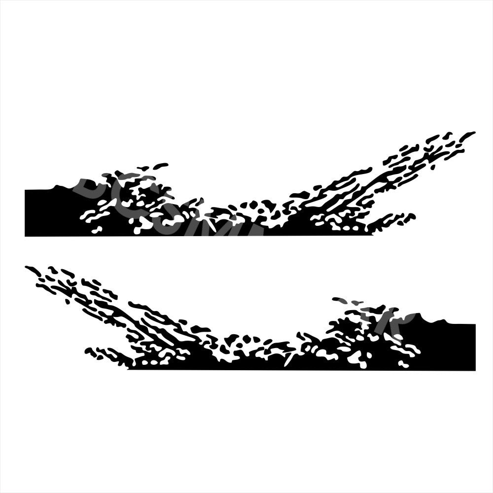 62.99X17.72in Car Vinyl Stickers Offroad Splash Decal Graphics Body Decoration
