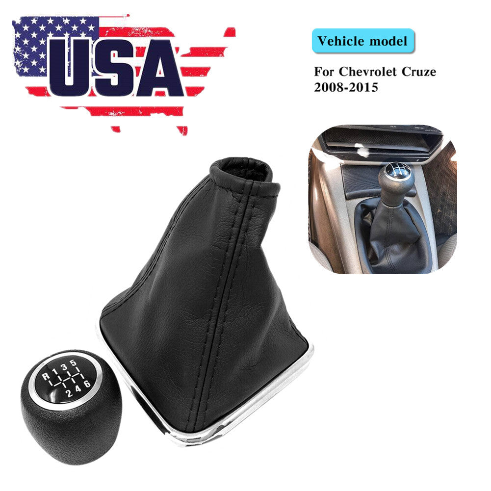 for Chevrolet for Cruze 2008-2015 Gear Stick Shift Knob Gaiter Boot Cover 6 Speed Q