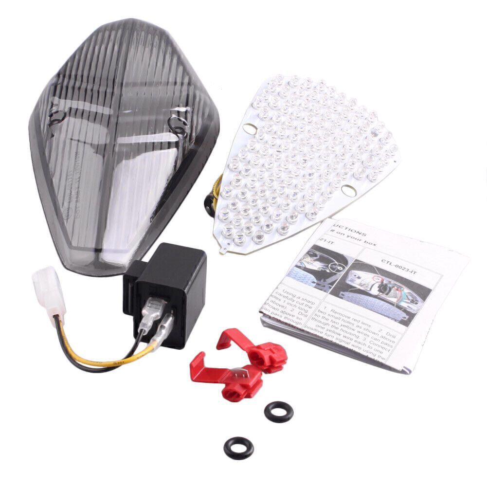 for Honda 2002-2008 07 VTX 1300 REYRO / 1800T RETRO Smoke LED Tail Light W/Brake