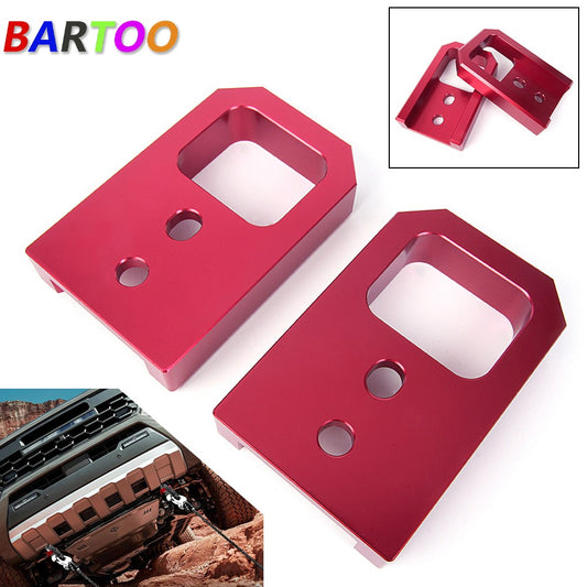 2 x Front Tow Hooks For Tacoma 2024-2026 for 4Runner 2025-2026 Red Left and Right Q