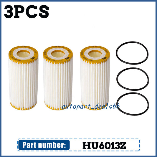 3-piece oil filter kit HU6013Z for Audi A3, for A4 , Quattro, for VW for Passat , and for Jetta . Q
