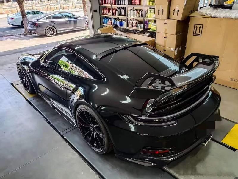 GT3 Rear Trunk Spoiler Wing Lip Fits for Porsche 911 992 Partial Carbon Q
