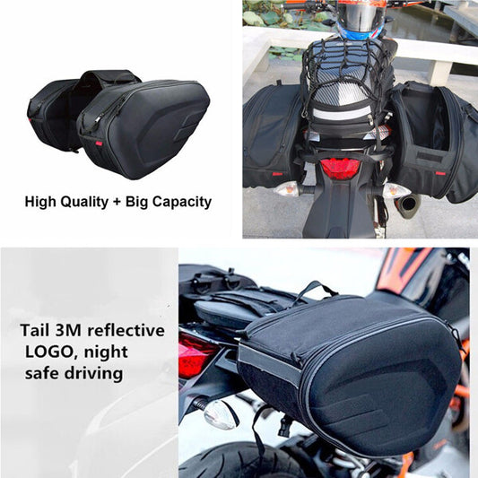 US Motorcycle Bike Pannier Bags Luggage Saddle Bags &Rain Cover 36-58L Sturdy v