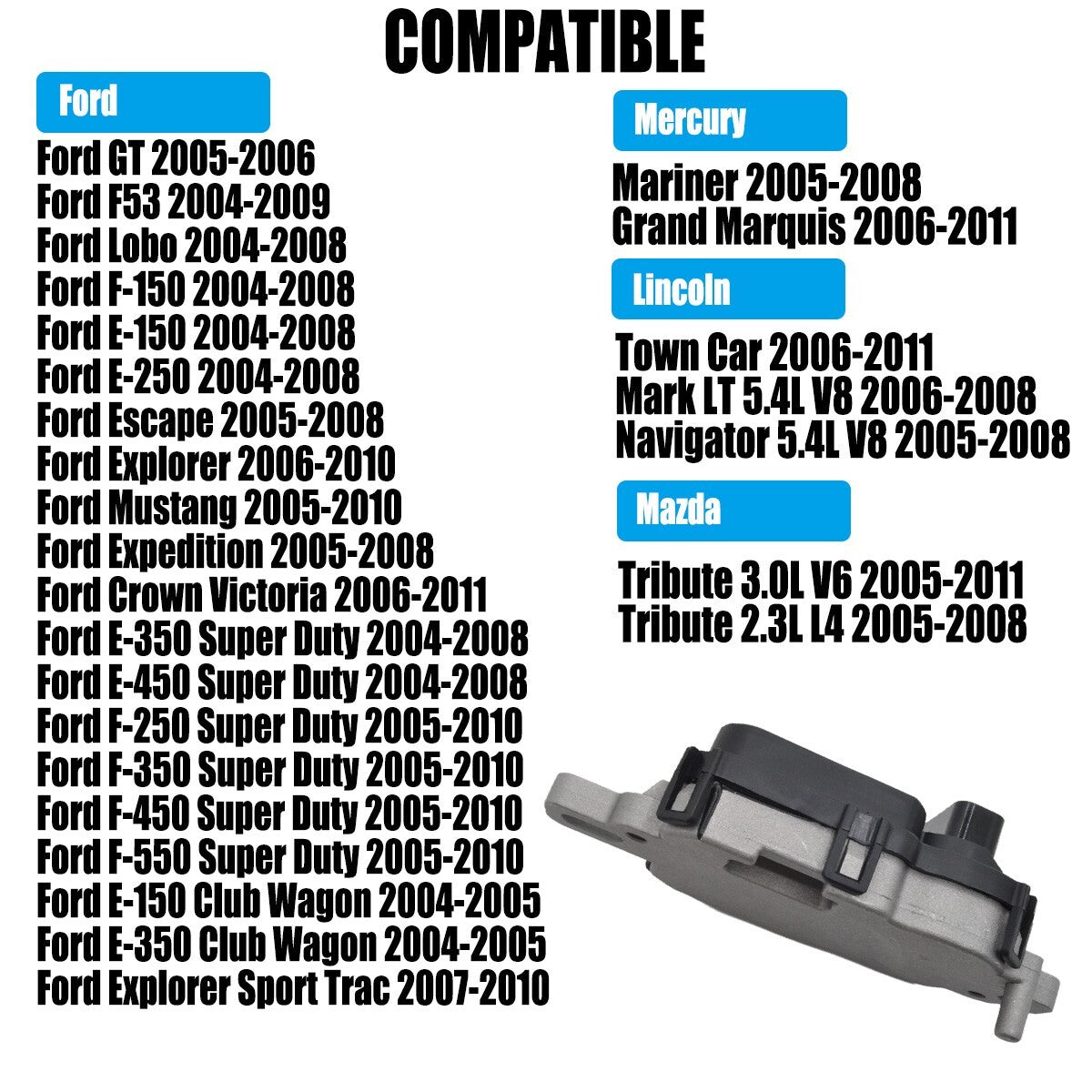 Fuel pump driver module 590-001 with mounting bolts, compatible with Explorer