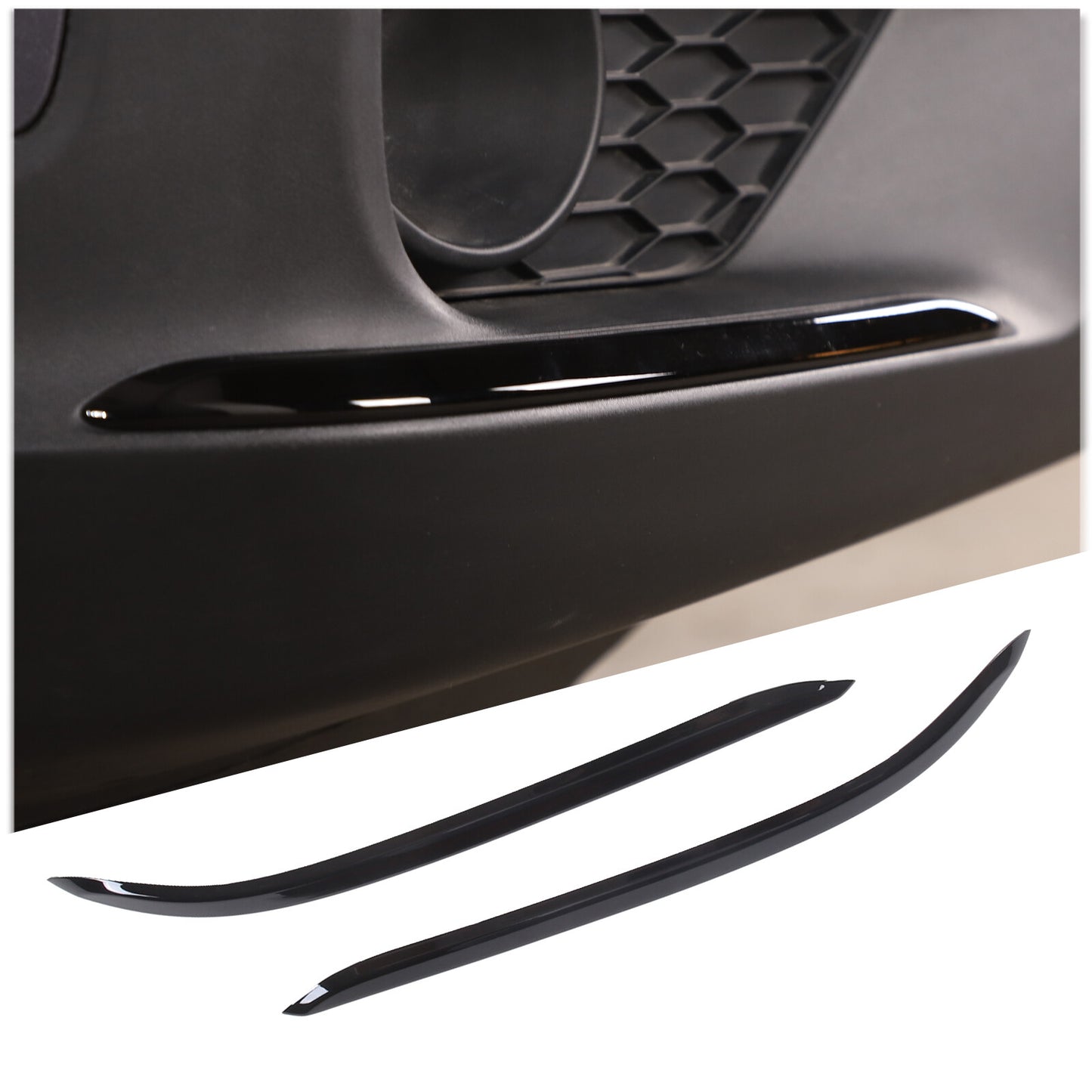 Sleek black front bumper trim with lower corner accents for the for Honda Pilot 2015 - 22- n