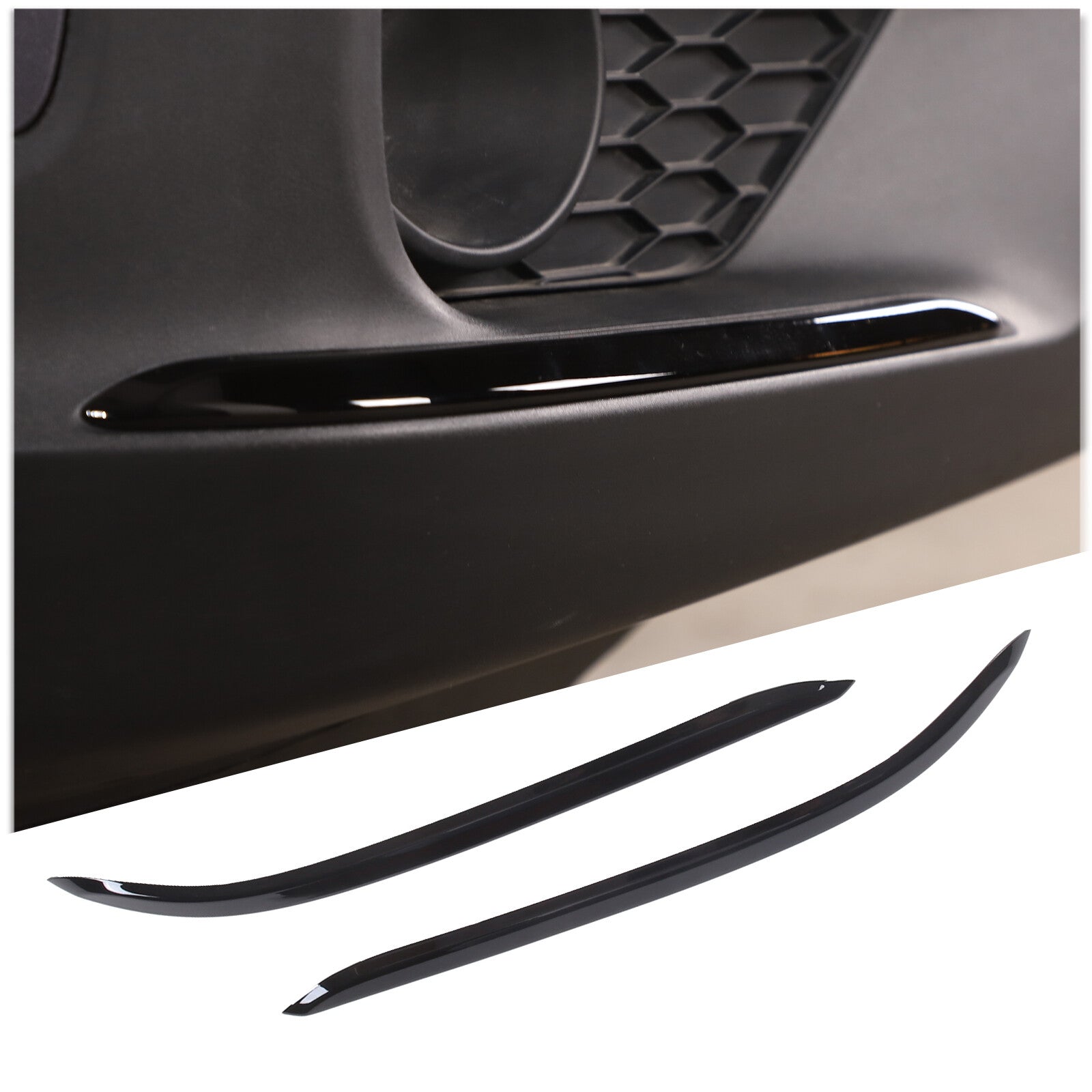 Sleek black front bumper trim with lower corner accents for the for Honda Pilot 2015 - 22- n
