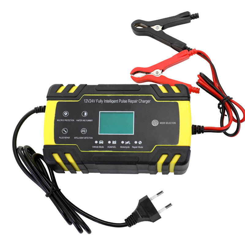 Car EU Plug Pulse Repair LCD Display for Smart Lead-Acid Automatic Battery Charger