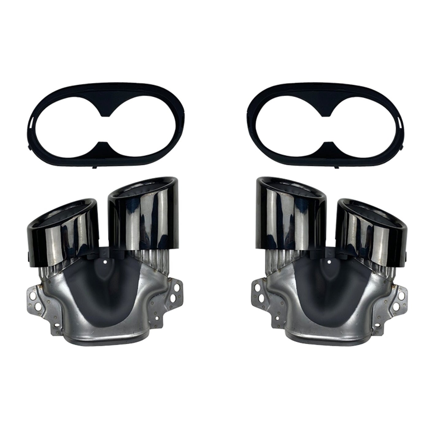 Two exhaust pieces suitable for Mercedes-Benz A/CLA Class W177 A35 C118 CLA35 (pointed head). Q