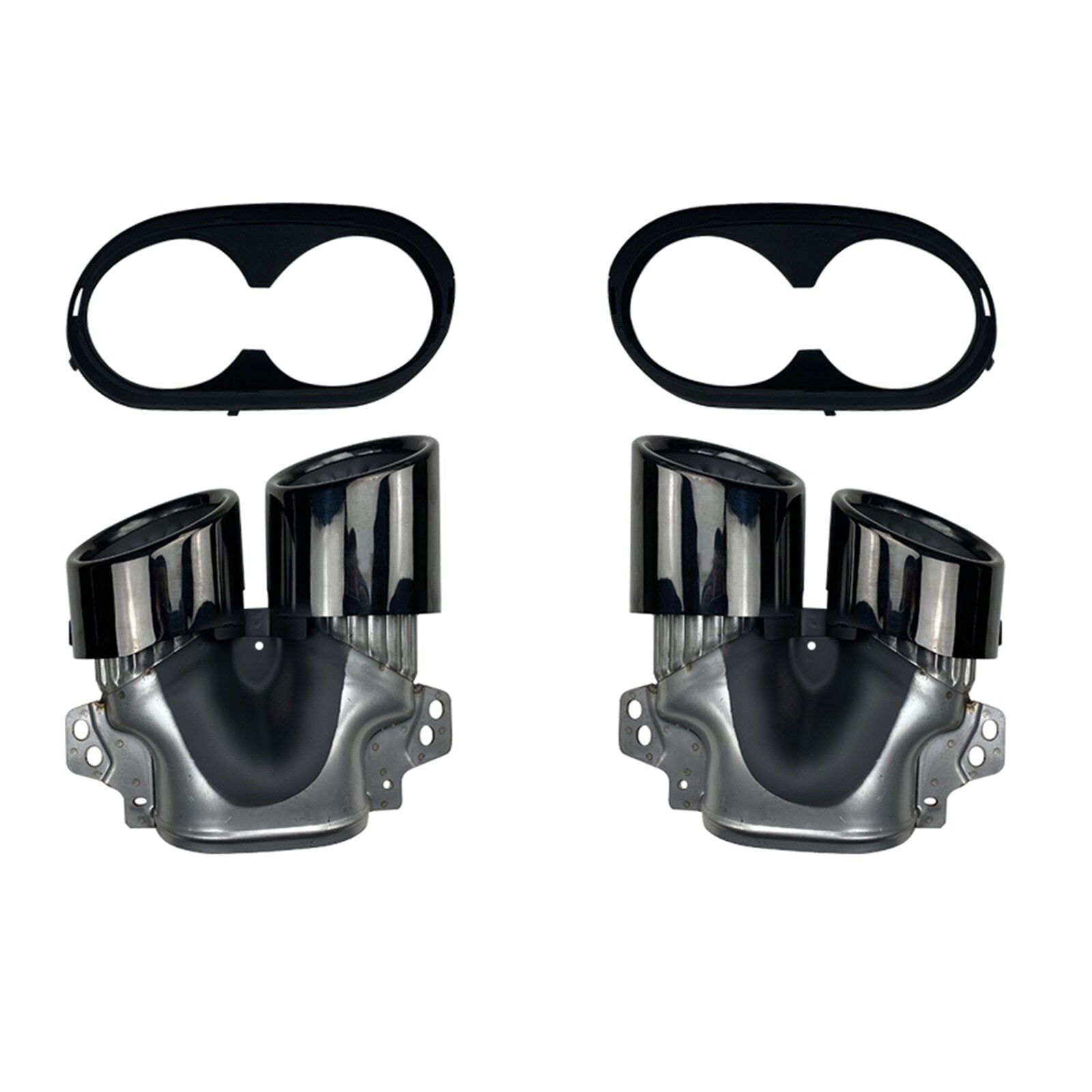 Two exhaust pieces suitable for Mercedes-Benz A/CLA Class W177 A35 C118 CLA35 (pointed head). Q