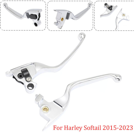 Chrome brake clutch lever suitable for Harley Davidson Softail models 2015-2023- n