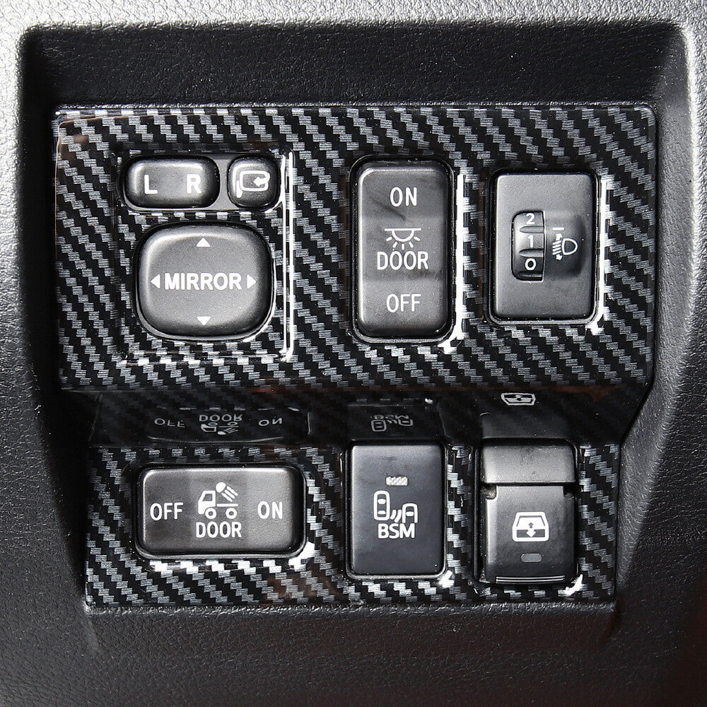 Interior Left Control Switch Cover Carbon Fiber Trim for Toyota Tundra 2014-2021