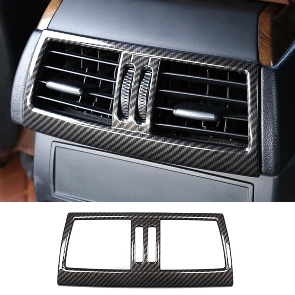 Carbon Fiber ABS Rear Air Vent Outlet Panel Trim for BMW X5 E70 X6 E71 2008-2013