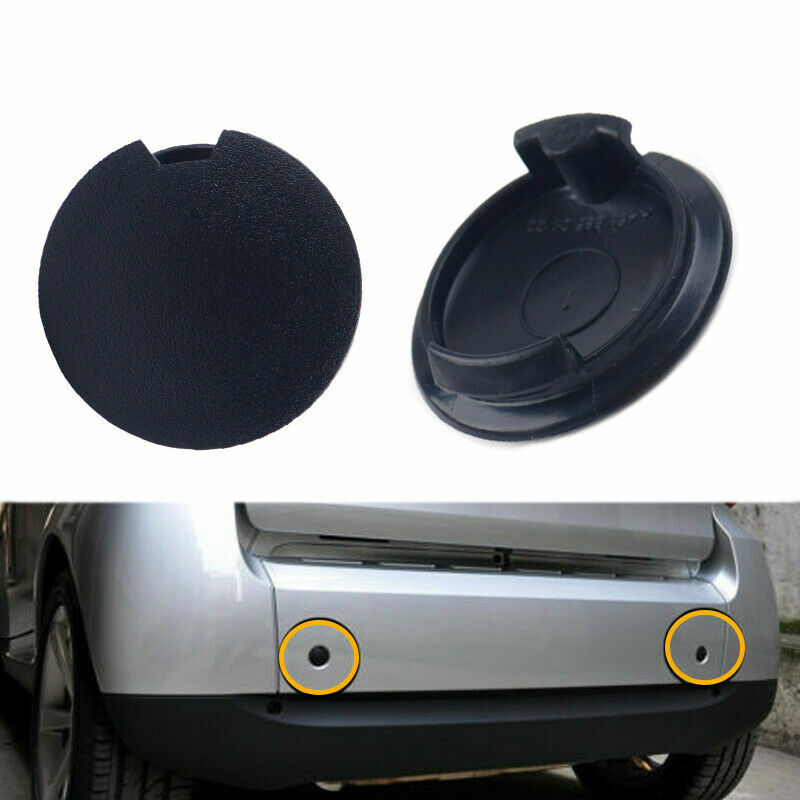 Pair Rear Bumper Towing Eye Cover Tow Cap Plug for Smart Fortwo 2008-2016