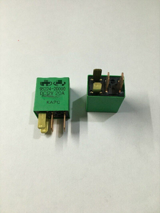 2-pack DC12V 20A 95224-2D000 automotive relays suitable for Hyundai and for Kia vehicles.
