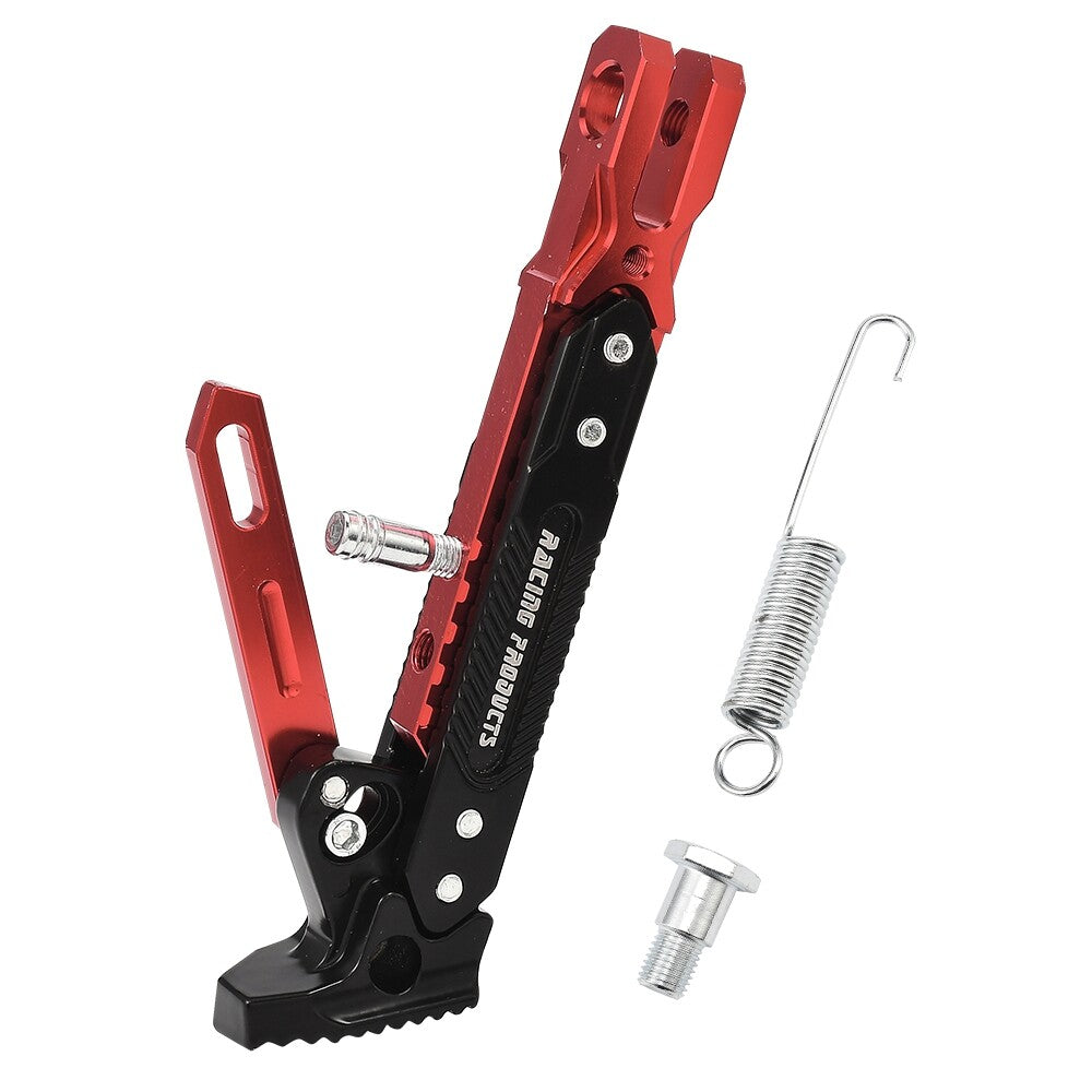 Red Motorcycle Side Stand Aluminum Alloy Short Motorcycle Motorbike Kickstand