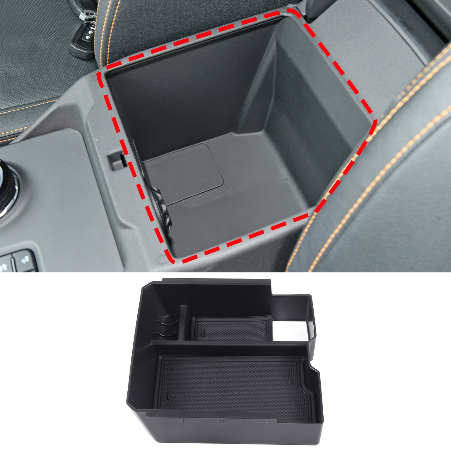 Car center console armrest storage box tray for Ranger/Everest 2023-2024 n