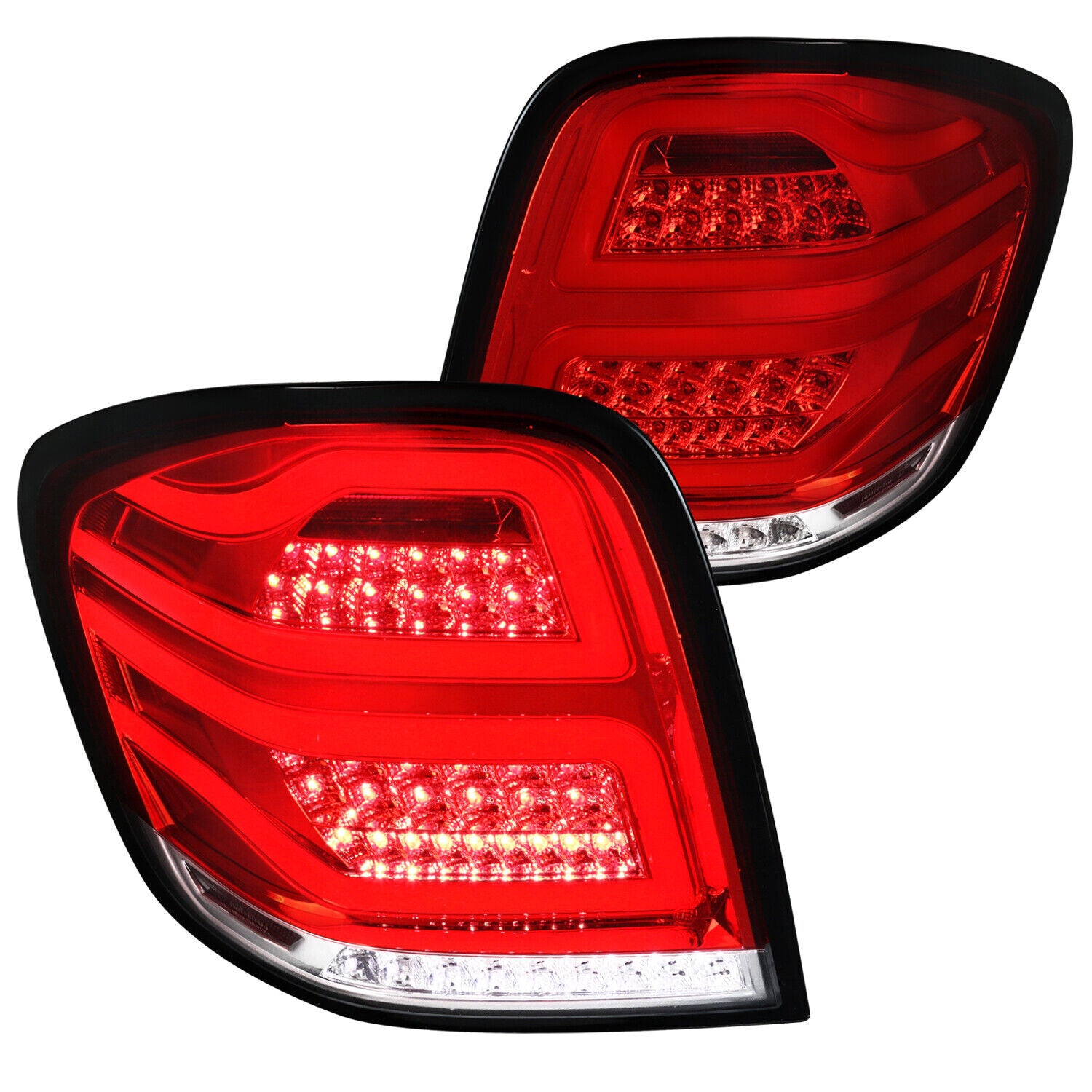 Red is applicable to 2006-2011 for Mercedes-Benz W164 ML350 ML450 LED taillights and brake lights.