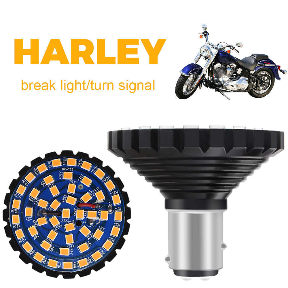 1157 LED Turn Signal Amber Switchback Lights Bulbs Fits for Harley Davidson Q