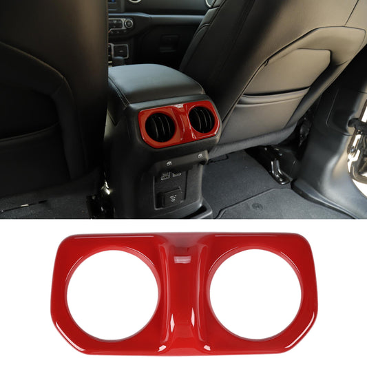 for Jeep for Wrangler JL JT Gladiator 2018-2024 Rear Console Air Vent Cover Trim Red