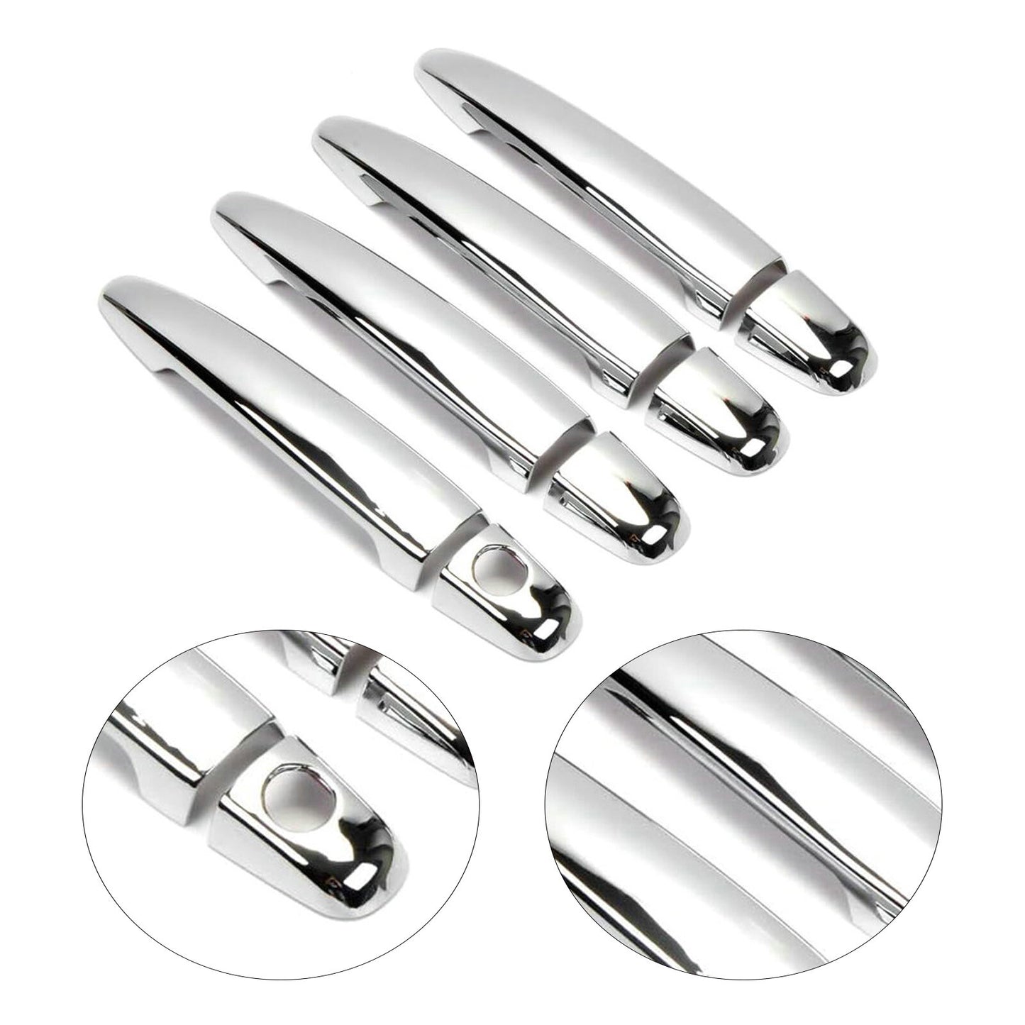 10Pcs/Set Chrome Mirror+Door Handle Lid Cover Trim fit for Toyota for Sienna 11-20 AT