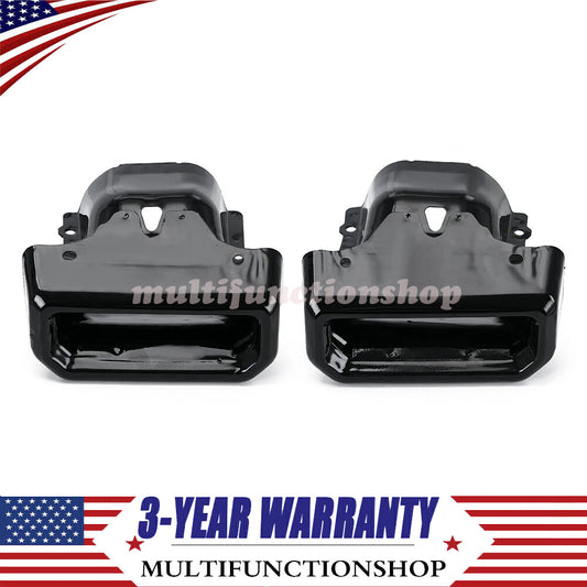Exhaust Tips Bezels Frosted Black Fit for GMC for Sierra 1500 2019-2024 84434642 Q