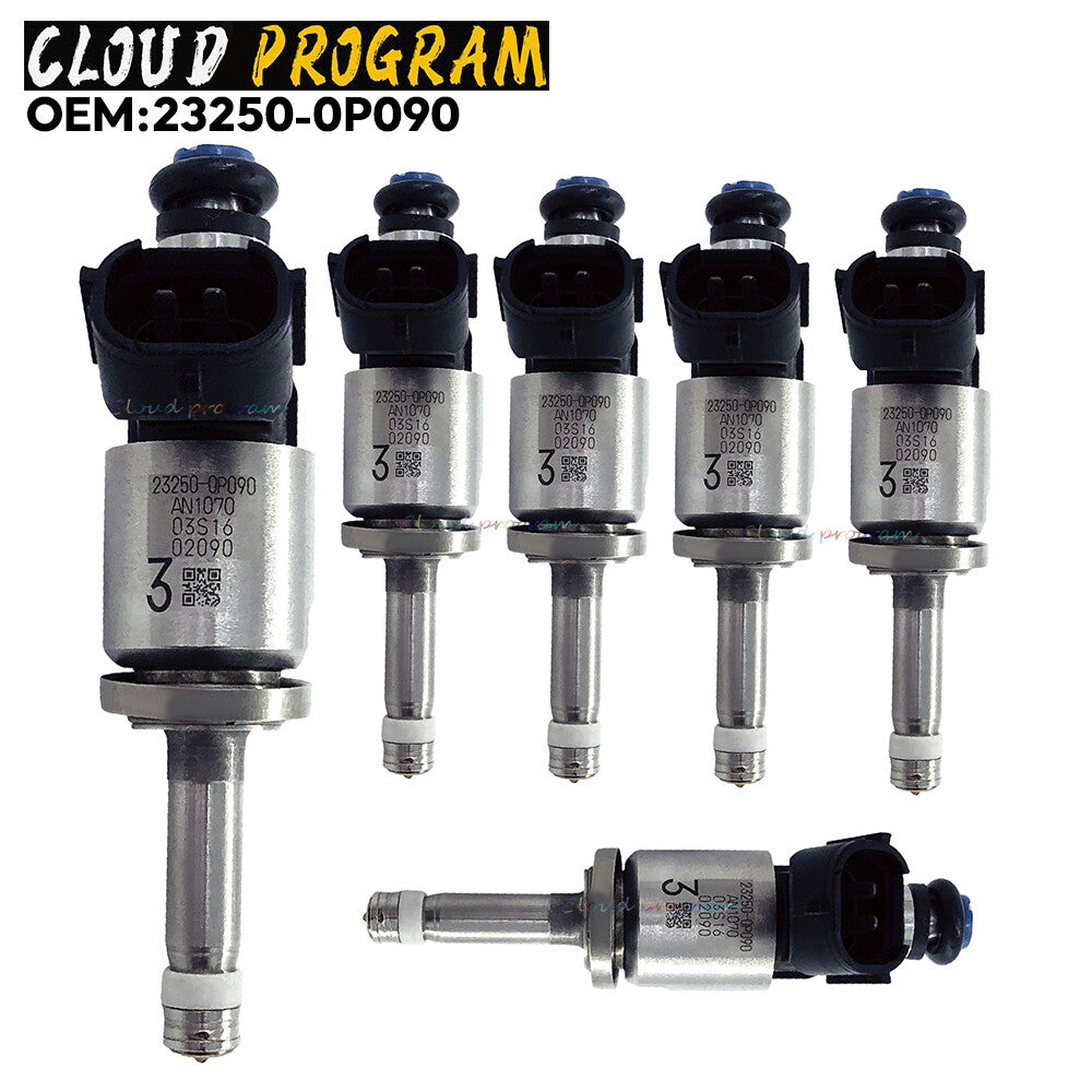 6PC set Fuel Injectors Nozzle 23250-0P090 for Camry Tacoma for Lexus RX350 n
