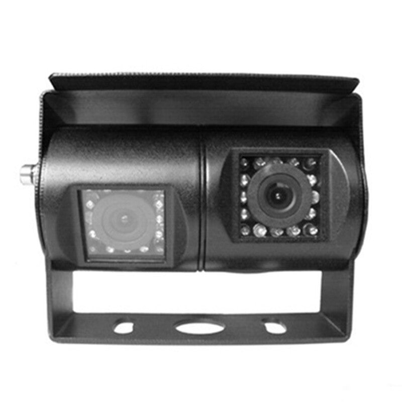 Dual-head rearview backup camera for cars, buses, trucks, vans, RVs, CCD, infrared night vision - n