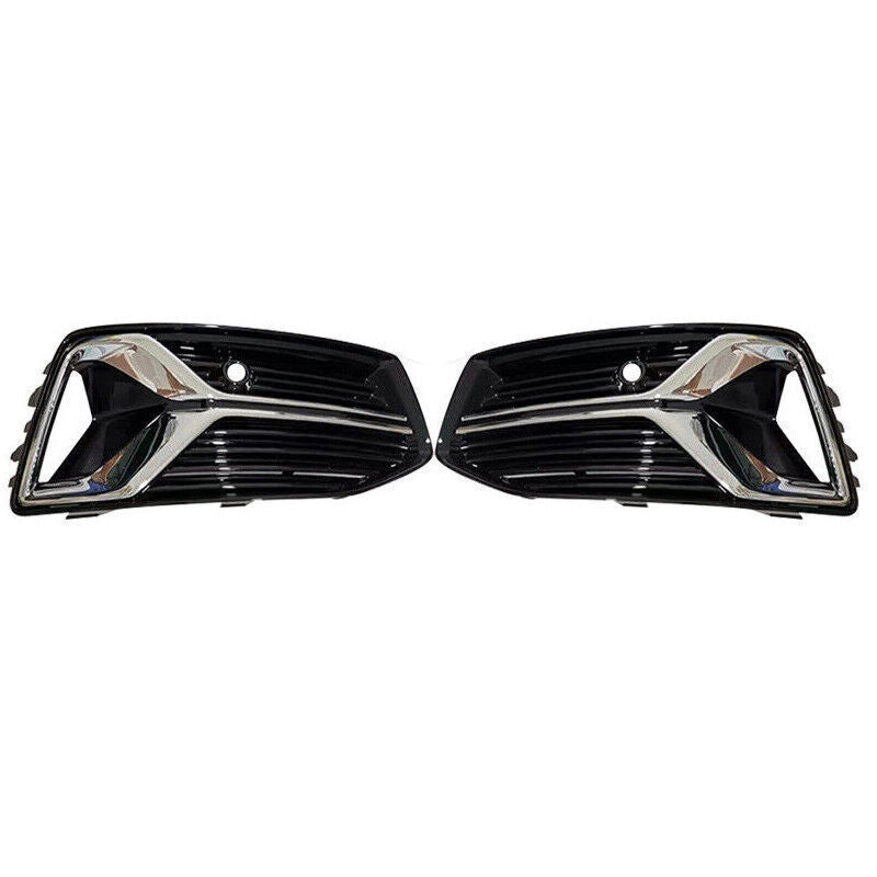 for Audi A6 2020-2023 Silver-Black Car Front Bumper Fog Lamp Grill Replace Cover n