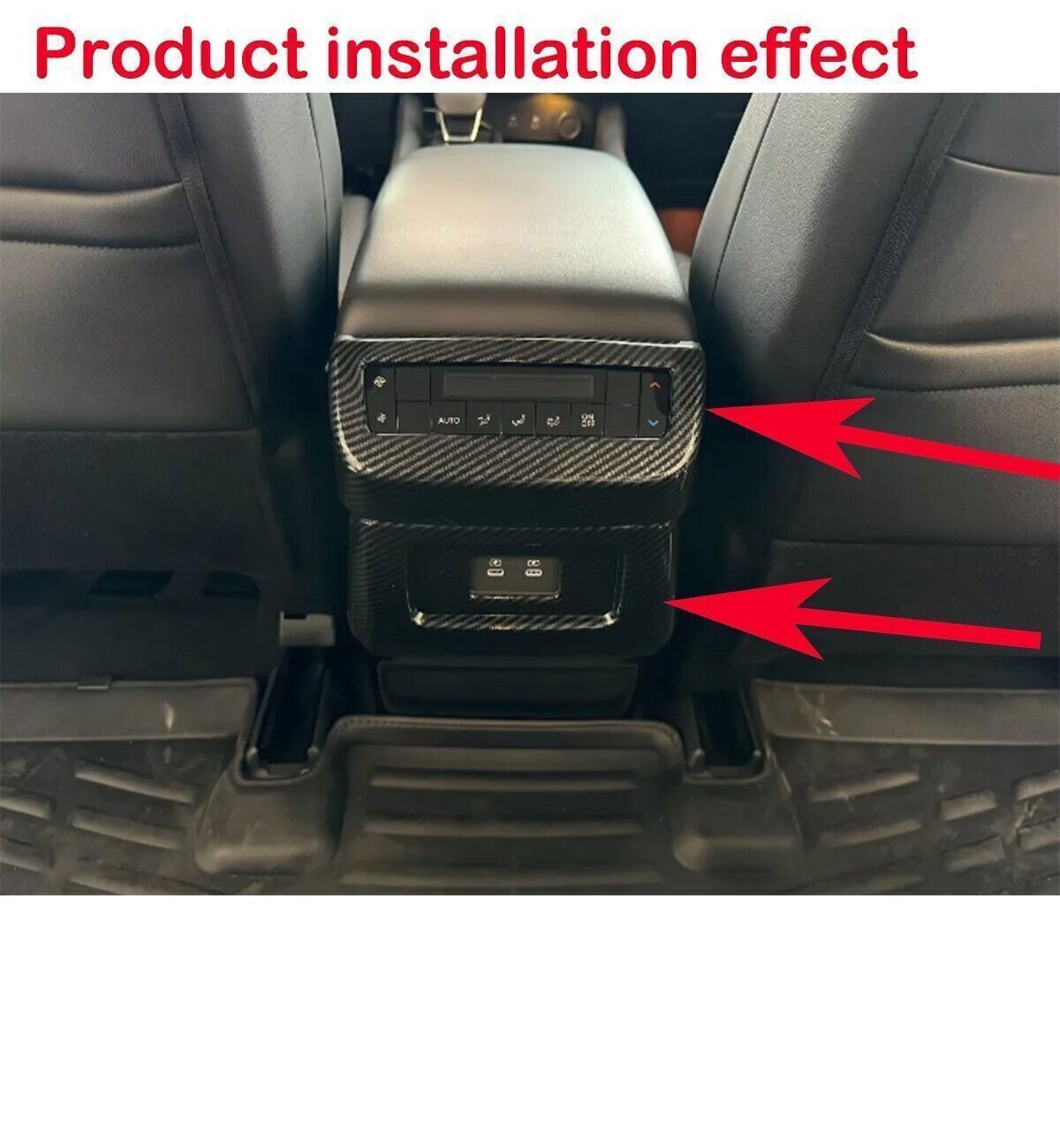 2X Carbon Fiber Rear Air Outlet Frame Cover Trim for Nissan Pathfinder 2022-2024