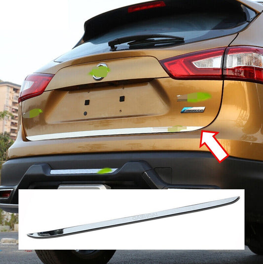Stainless Steel Rear Trunk Tail Gate Lid Cover Trim for Nissan Qashqai 2016-2021