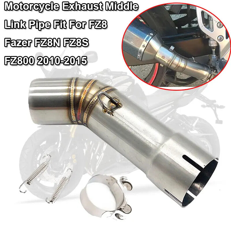 Slip-On Exhaust Mid-Pipe 51mm Direct for Muffler for Yamaha FZ8/FAZER 2010-2015