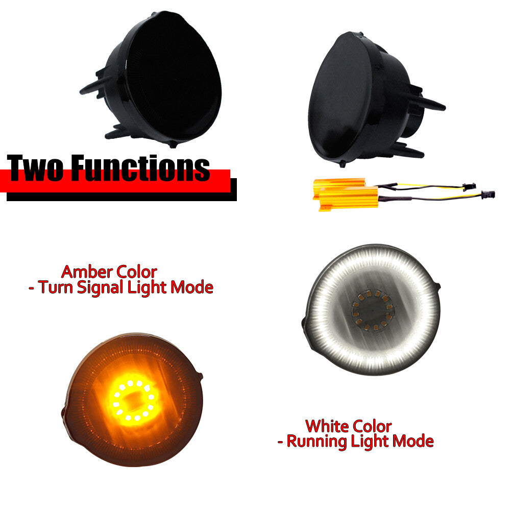 Pack DRL Turn Signal LED Light Replacement for Pontiac Firebird 1998-2002 Black - v