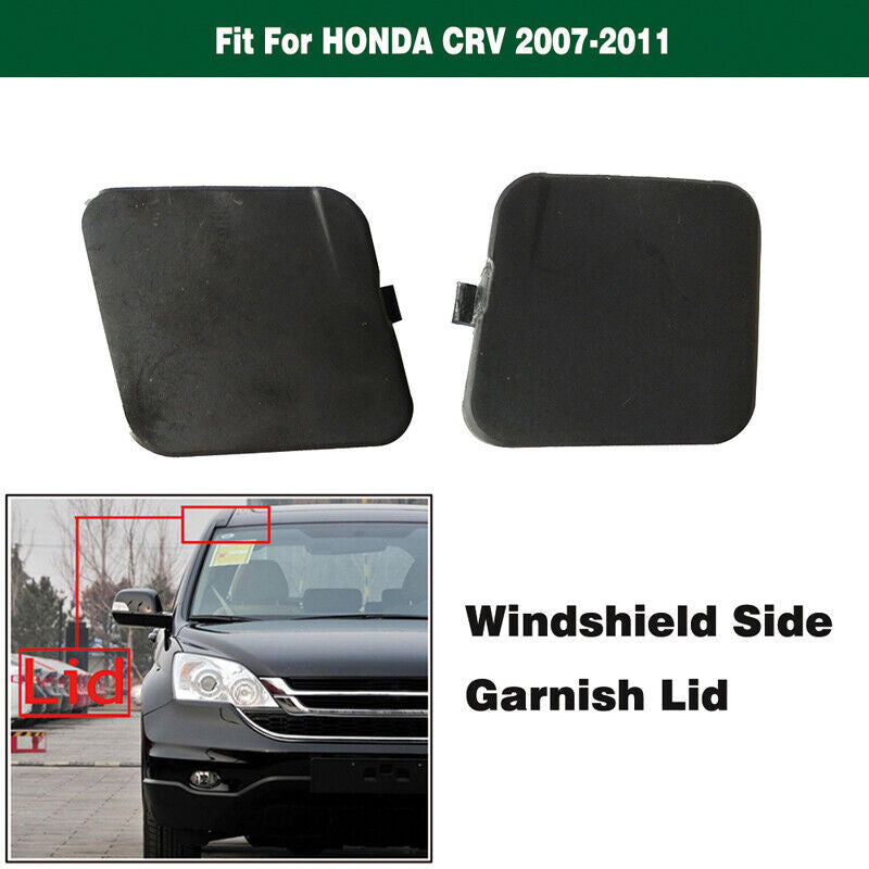 Pair Front Bumper Windshield Side Garnish Lid Cover Caps for HONDA CRV 2007-2011 Q