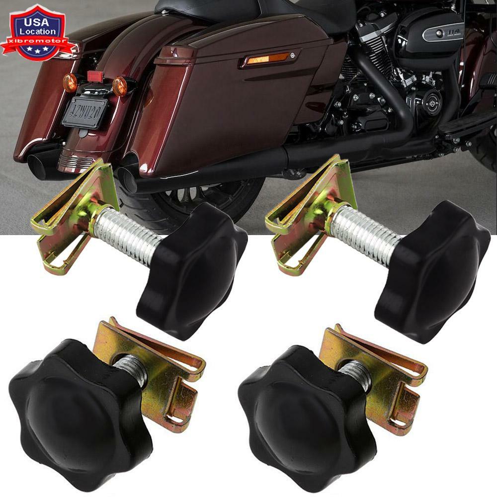 for Harley Touring 96-13 4pcs Saddlebag Lock Mounting Theft Deterrent Screw Bolt Q