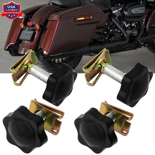 for Harley Touring 96-13 4pcs Saddlebag Lock Mounting Theft Deterrent Screw Bolt Q