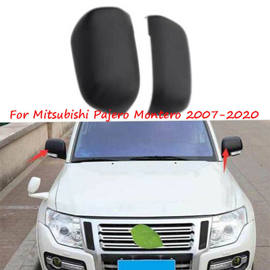 Fit for Mitsubishi Pajero Montero 07-2020 Black Rear View Side Door Mirror Cover