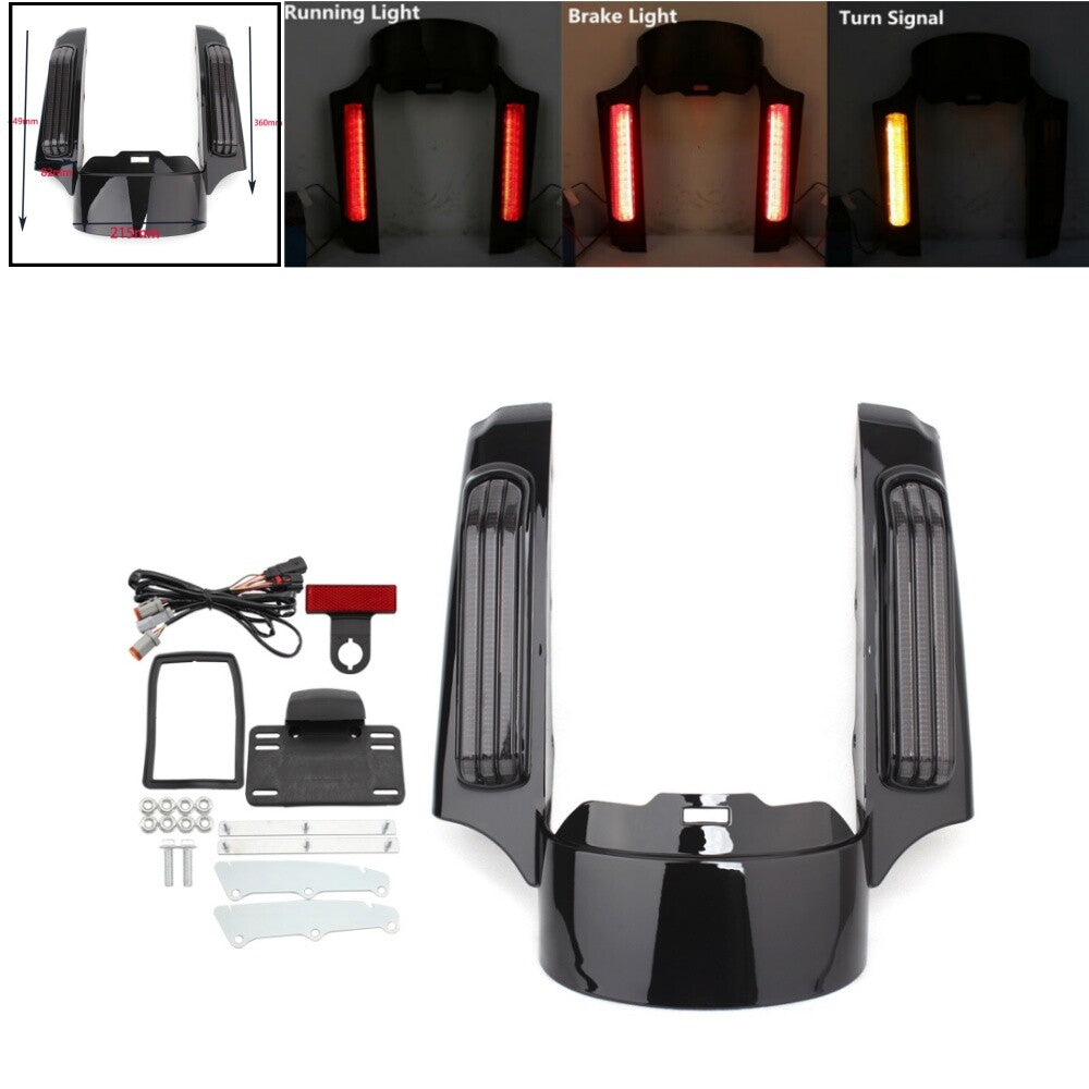 LED Rear Fender Fascia Running Brake Turn Light For Road King Ultra Limited 14+