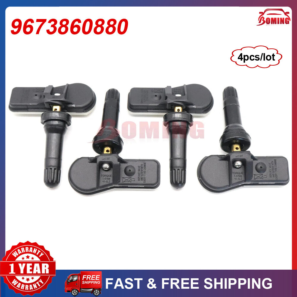 9673860880 4x Tire Pressure Sensor TPMS for Peugeot 308 508 Partner for Citroen C4