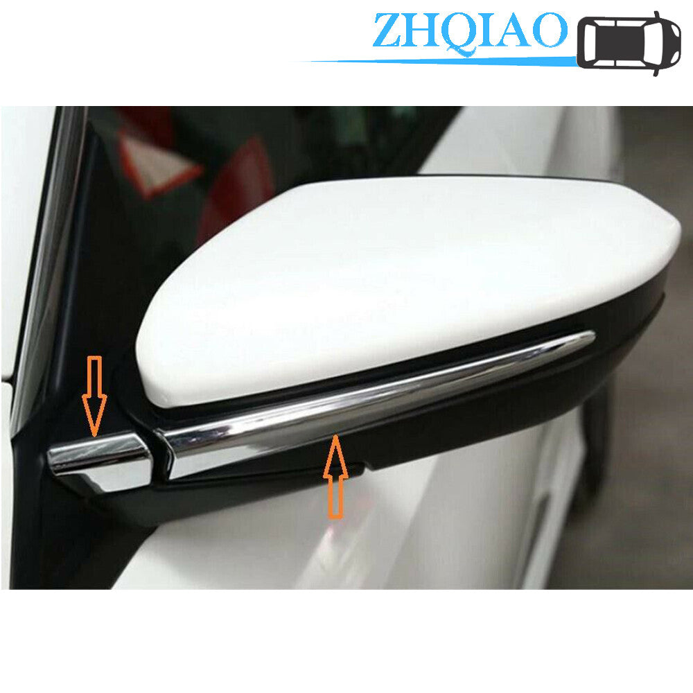 Chrome Door Side Mirror Lid Lip Bezel Cover Trim Lid Fits for Honda for CIVIC 16-19