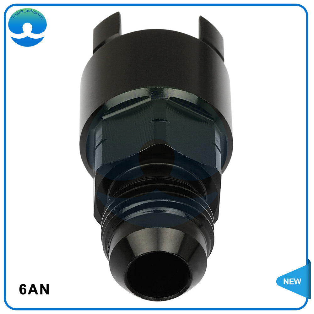 1PC 6AN Straight Male to 3/8 Fuel Rail Black Adapter Fitting EFI Fitting