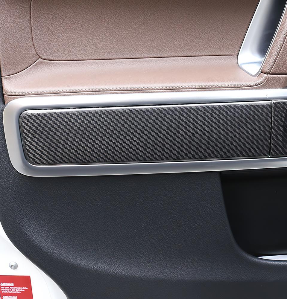 4x Carbon fiber Door Handle Panel Cover Trim For G-Class W464 G500 G63 19-2023