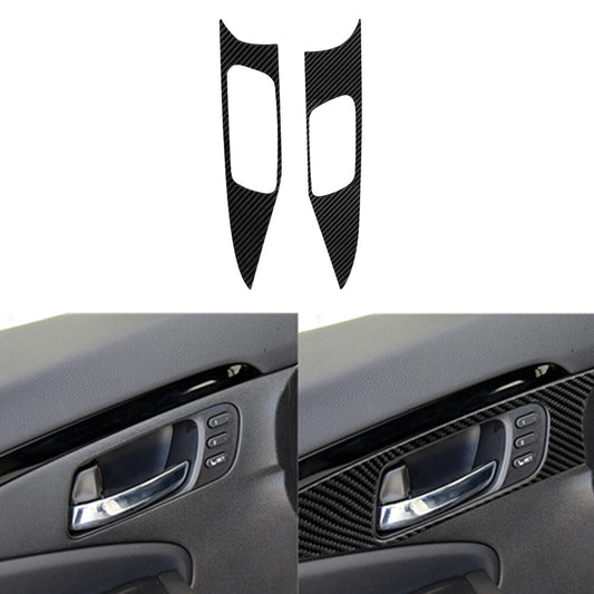 Red Carbon Fiber Rear Watercup Panel Cover Trim for Jaguar F-PACE XE XF 2016-20 v