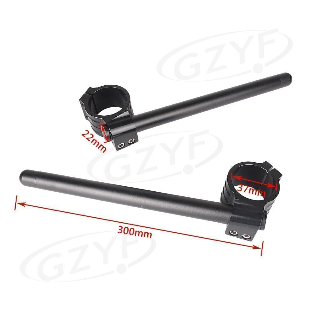 Motor 37mm Left+Right Clip On Handlebar Fork Tube Universal Gold Aluminum Q