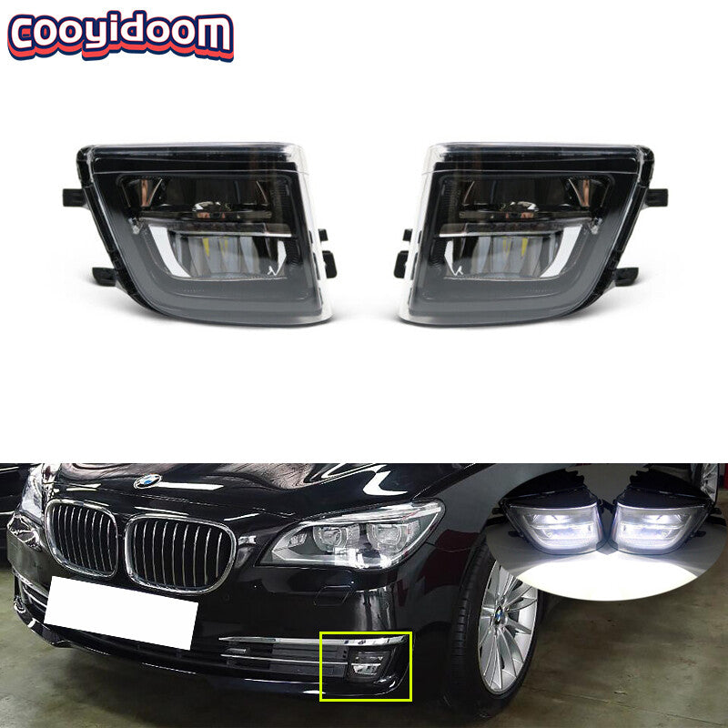 Applicable to 2013-15 for BMW 7 Series F01N F02N F03N LED DRL fog lights with bulbs (left + right -)