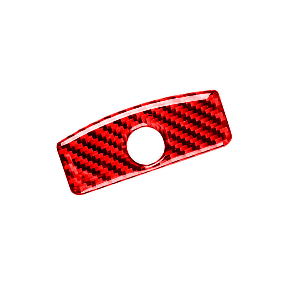 6x Red Steering Wheel Buttons Panel Trim Cover Carbon Fiber for Jaguar XF 09-011 v