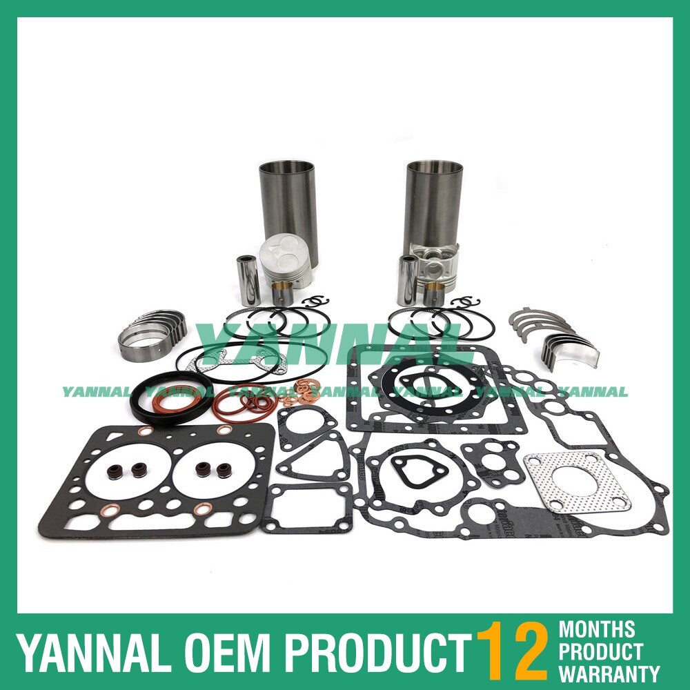 2TNE68 Cylinder Liner Kit with Gasket and Bearings for Excavator Engines