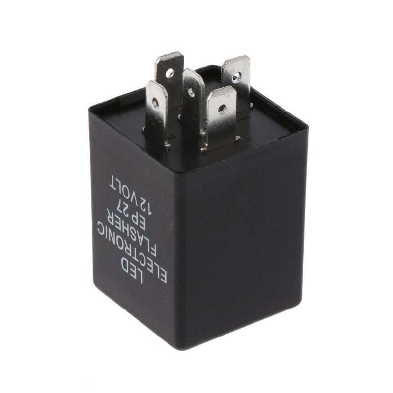 5 Pins 12V EP27 LED Flasher Relay Car Turn Signal Indicator Blinker Flash Black Q